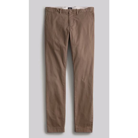J.Crew 250 Skinny Fit Core Stretch Chino Pants Mens W30 L32 Brown AB613 Twill - Picture 4 of 11